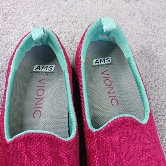 Vionic 331 Hydra Womens Size 5 Comfort Shoes Slip On Sneakers Pink Arch Support - Picture 7 of 9